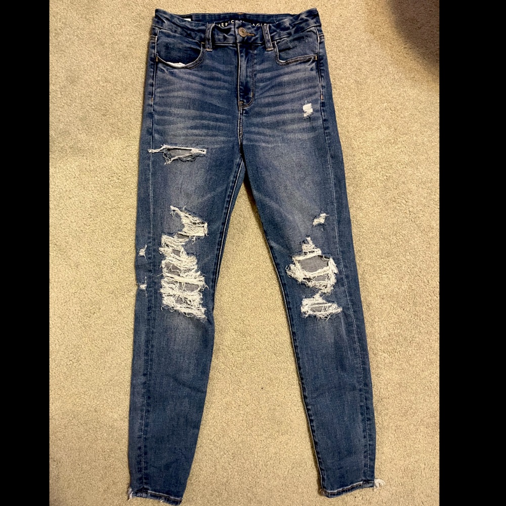 American Eagle Curvy High-Rise jeggings! 4 regular